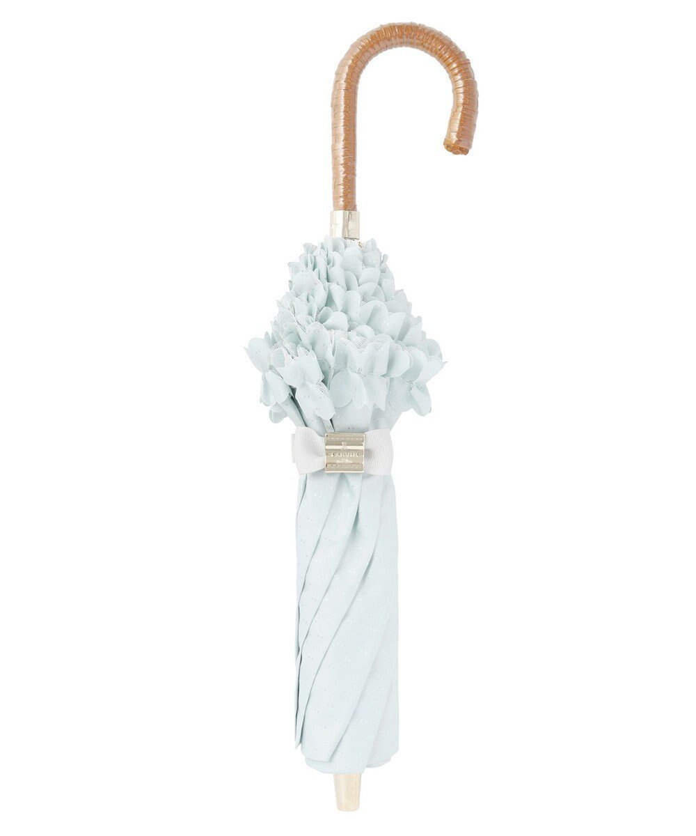 【ムーンバット/MOONBAT】のランバン オン ブルー 晴雨兼用日傘 折りたたみ傘 ドビー×フリル 遮光 遮熱 UV インテリア・キッズ・メンズ・レディースファッション・服の通販 founy(ファニー) 　ファッション　Fashion　レディースファッション　Fashion for Women　レイングッズ・傘・晴雨兼用傘　Umbrellas & Rain Gear　フリル　Frill, Ruffle　ミックス　Mix, Mixed Style　傘　Umbrella, Parasol　日傘　Parasol, UV Umbrella　オリーブグレー|ID: prp329100004869263 ipo3291000000036287358