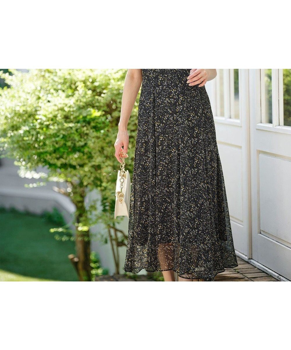 【エニィ スィス/any SiS】の【洗える】ミニフラワープリント ワンピース 人気、トレンドファッション・服の通販 founy(ファニー) 　ファッション　Fashion　レディースファッション　Fashion for Women　ワンピース　Dresses　洗える　Machine Washable　シアー　Sheer, See-Through　シフォン　Chiffon, Lightweight Fabric　シャーリング　Shirring, Ruched　ストレッチ　Stretch, Stretchy Fabric　バランス　Balance, Style Balance　フィット　Fit, Slim Fit　プリント　Print, Printed Pattern　リボン　Ribbon, Bow　A/W・秋冬　Autumn/Winter　 other-1|ID: prp329100004869271 ipo3291000000036287470