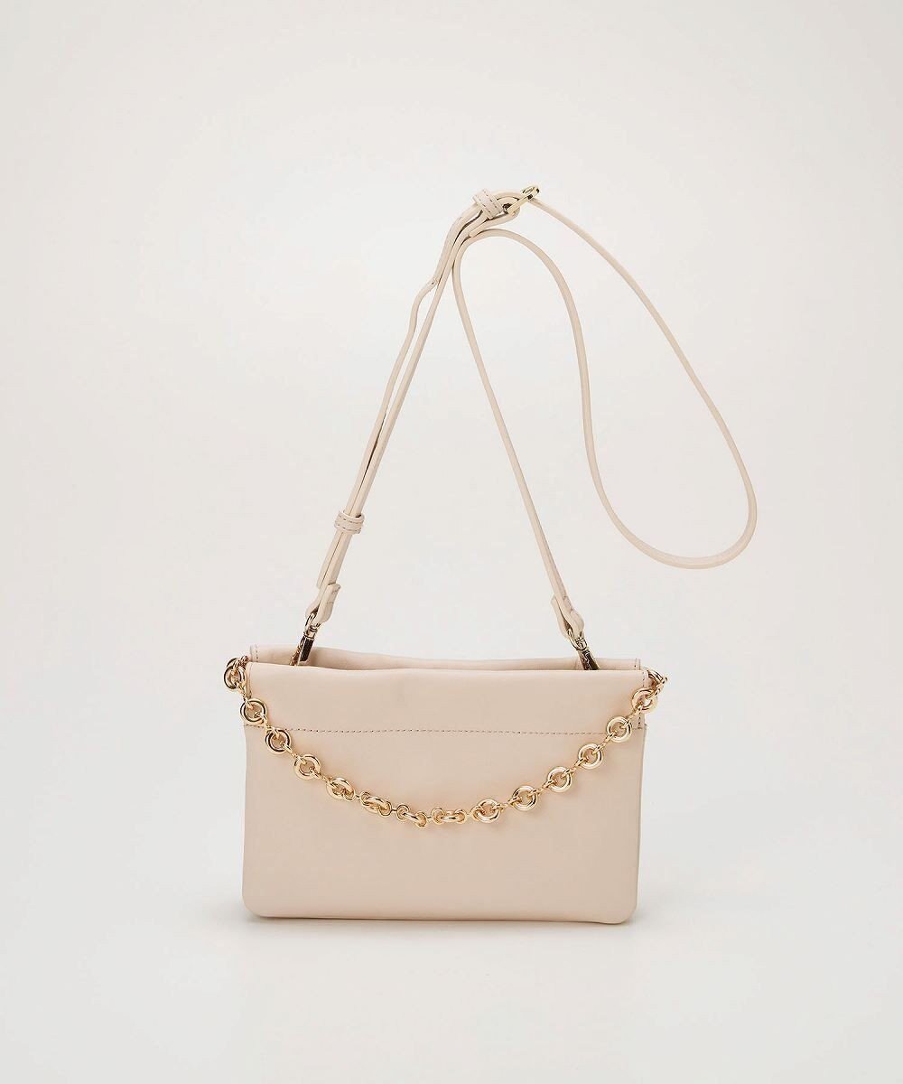 【トプカピ/TOPKAPI】の【TREASURE TOPKAPI】スムース レザー チェーン付き スワローマチ ミニ ショルダー バッグ インテリア・キッズ・メンズ・レディースファッション・服の通販 founy(ファニー) 　ファッション　Fashion　レディースファッション　Fashion for Women　バッグ　Bags　コンパクト　Compact, Small Size　巾着　Drawstring Bag, Kinchaku　ショルダー　Shoulder, Shoulder Strap　チェーン　Chain, Chain Strap　ポケット　Pocket, Pocket Detail　ポシェット　Pochette, Mini Bag　ライトベージュ|ID: prp329100004869274 ipo3291000000036287501