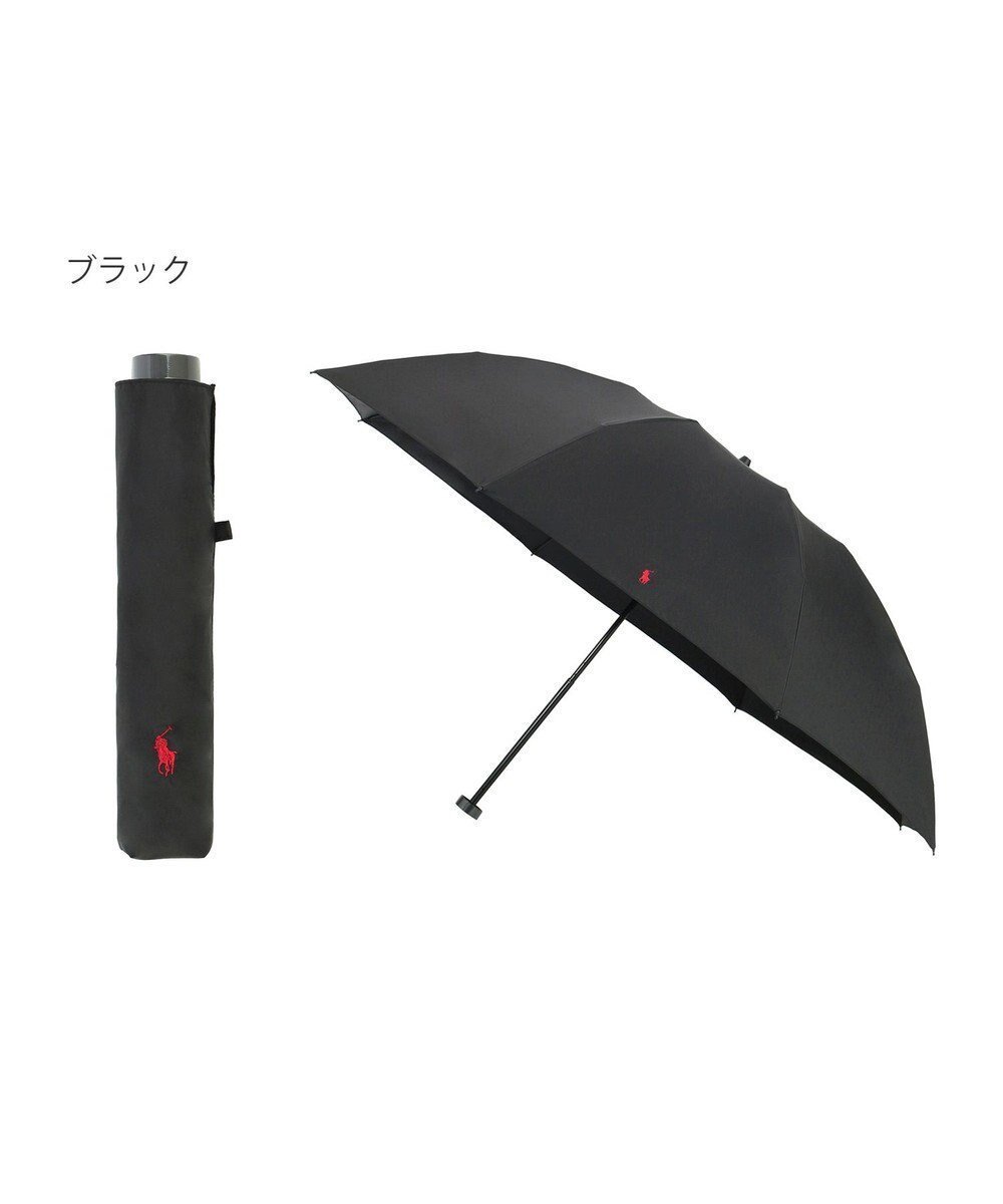 【ムーンバット/MOONBAT】の【軽量/大きめ】POLO RALPH LAUREN 遮光 晴雨兼用 折りたたみ日傘 ワンポイント ポロポニー 60cm インテリア・キッズ・メンズ・レディースファッション・服の通販 founy(ファニー) 　ファッション　Fashion　レディースファッション　Fashion for Women　レイングッズ・傘・晴雨兼用傘　Umbrellas & Rain Gear　アイビー　Ivy Pattern　傘　Umbrella, Parasol　軽量　Lightweight, Ultra Light　スマート　Smart, Elegant　ニューヨーク　New York, NYC Style　ベーシック　Basic, Essential　日傘　Parasol, UV Umbrella　ワンポイント　One Point, Statement Accent　ブラック|ID: prp329100004869280 ipo3291000000036287582