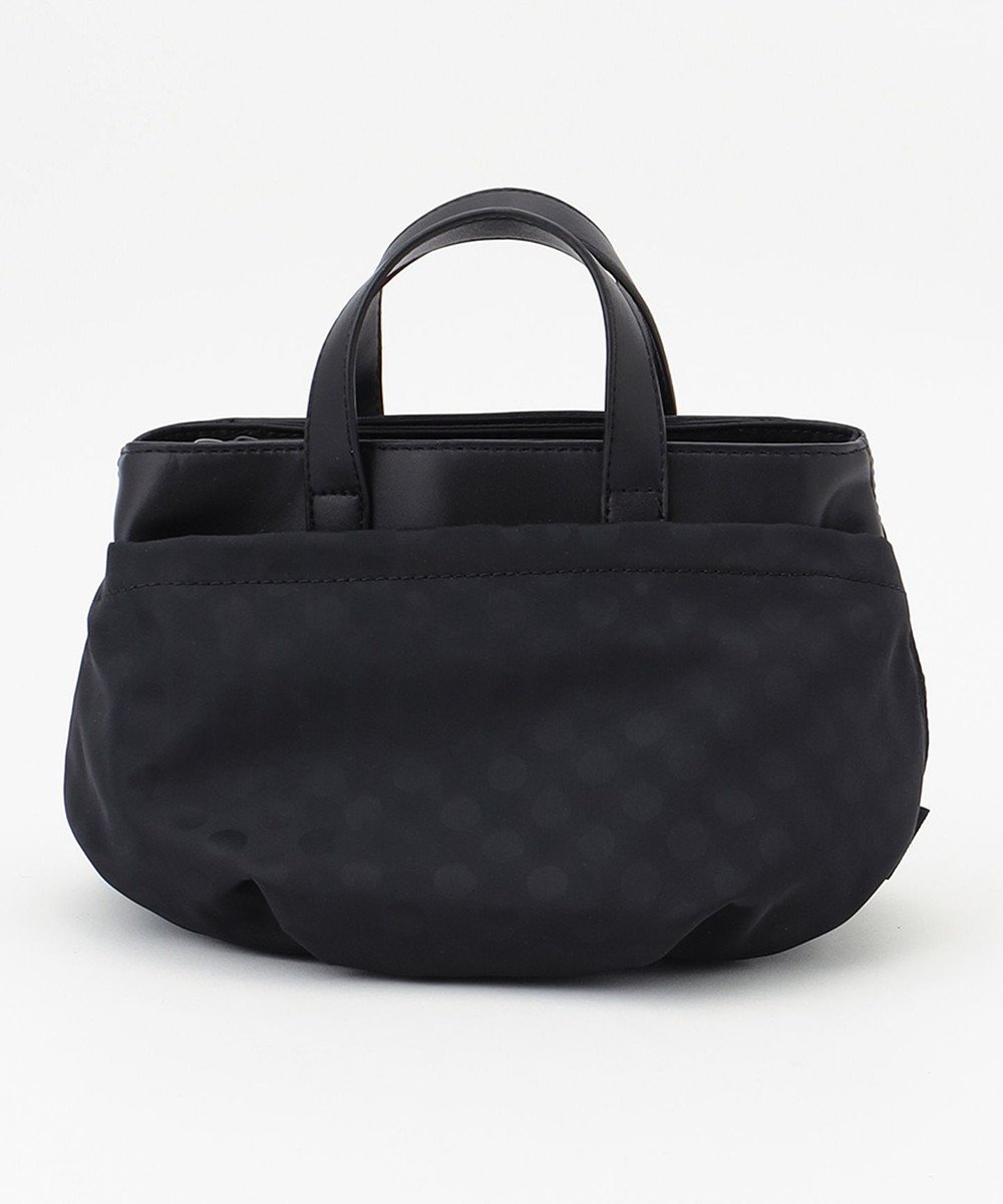 【イザック/Y'SACCS】のPolka Dots タックラウンド2WAYミニマムトート インテリア・キッズ・メンズ・レディースファッション・服の通販 founy(ファニー) 　ファッション　Fashion　レディースファッション　Fashion for Women　バッグ　Bags　ジャカード／ジャガード　Jacquard, Woven Pattern　スマート　Smart, Elegant　ドット　Polka Dot, Dot Pattern　定番　Standard, Basic Item　バケツ　Bucket, Bucket Style　フォルム　Silhouette, Form　ポケット　Pocket, Pocket Detail　マグネット　Magnet, Magnetic Closure　ラウンド　Round, Round Neck　エレガント 上品　Elegant　ブラック|ID: prp329100004869286 ipo3291000000036287672