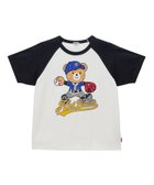 【ミキハウスホットビスケッツ/MIKI HOUSE HOT BISCUITS】の【家族でおそろい】【155-185cm】ベースボールデザイン(大人用) ラグラン半袖Tシャツ 黒|ID: prp329100004869292 ipo3291000000036287777