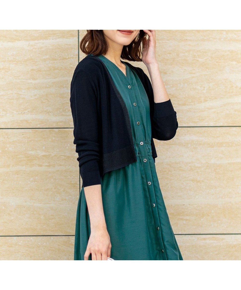 【エニィ スィス/any SiS】の【UVケア・洗える】ショートレングス カーディガン インテリア・キッズ・メンズ・レディースファッション・服の通販 founy(ファニー) 　ファッション　Fashion　レディースファッション　Fashion for Women　トップス・カットソー　Cut & Sew Tops　カーディガン・羽織り　Layered Style Cardigans　ウォッシャブル　Machine Washable　春　Spring　洗える　Machine Washable　カーディガン　Cardigan, Knitwear　コンパクト　Compact, Small Size　ショート　Short, Short Length　フェミニン　Feminine, Girly　ベーシック　Basic, Essential　S/S・春夏　SS, Spring/Summer, Warm Season　おすすめ　Recommended / Our Picks　夏　Summer　エレガント 上品　Elegant　新作・新入荷　New Arrivals / New In　ビジネス 仕事 通勤　Business / Work / Commuting　ネイビー|ID: prp329100004869297 ipo3291000000036287844