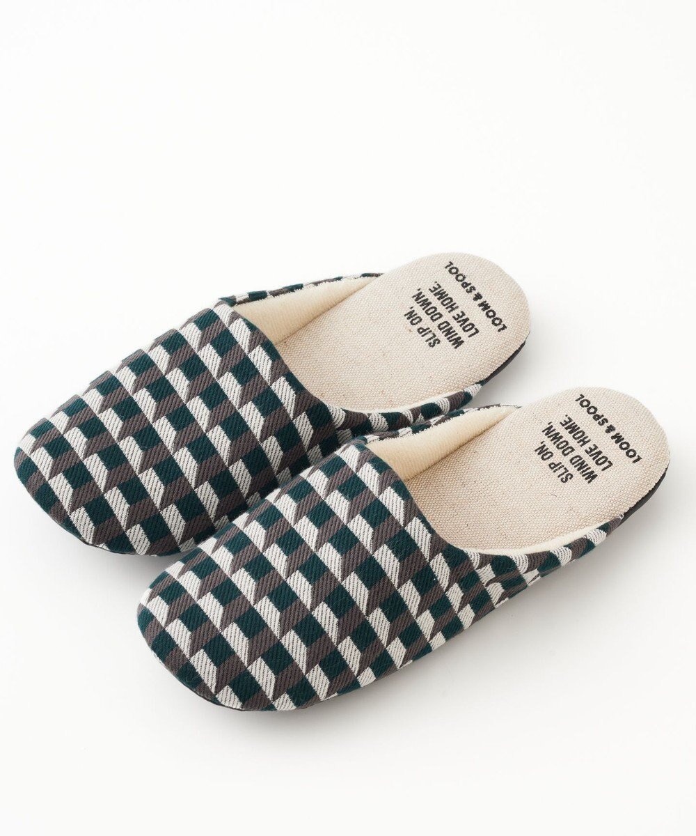 【ルームアンドスプール/LOOM&SPOOL】のGeoVisソフトスリッパ インテリア・キッズ・メンズ・レディースファッション・服の通販 founy(ファニー) 　ファッション　Fashion　レディースファッション　Fashion for Women　抗菌　Antibacterial, Bacteria-Resistant　シューズ　Shoes, Footwear　ジュート　Jute, Natural Fiber　スリッパ　Slippers, Room Shoes　リラックス　Relax, Relaxed Fit　グリーン|ID: prp329100004869305 ipo3291000000036287948