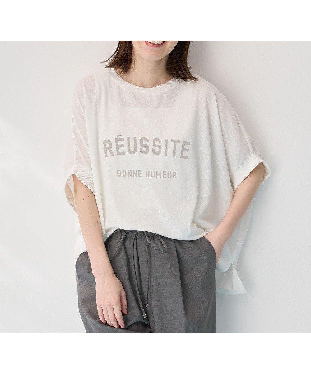 【エニー/ANY】のシアージョーゼットボクシーロゴT インテリア・キッズ・メンズ・レディースファッション・服の通販 founy(ファニー) 　ファッション　Fashion　レディースファッション　Fashion for Women　トップス・カットソー　Cut & Sew Tops　シャツ・ブラウス・オフィスカジュアル　Elegant Blouses & Button-Ups　ロングTシャツ・Tシャツ　Longline T-Shirts & Tees　カットソー・ベーシックTシャツ　Cut-and-Sewn Tops / Stretch Tees & Basics　カットソー　Cut and Sewn Top　シアー　Sheer, See-Through　ジョーゼット　Georgette, Semi-Sheer Fabric　タンク　Tank Top, Sleeveless Top　デニム　Denim, Jeans Material　ワイド　Wide, Wide Fit　夏　Summer　春　Spring　S/S・春夏　SS, Spring/Summer, Warm Season　洗える　Machine Washable　オフ|ID: prp329100004869308 ipo3291000000036288041