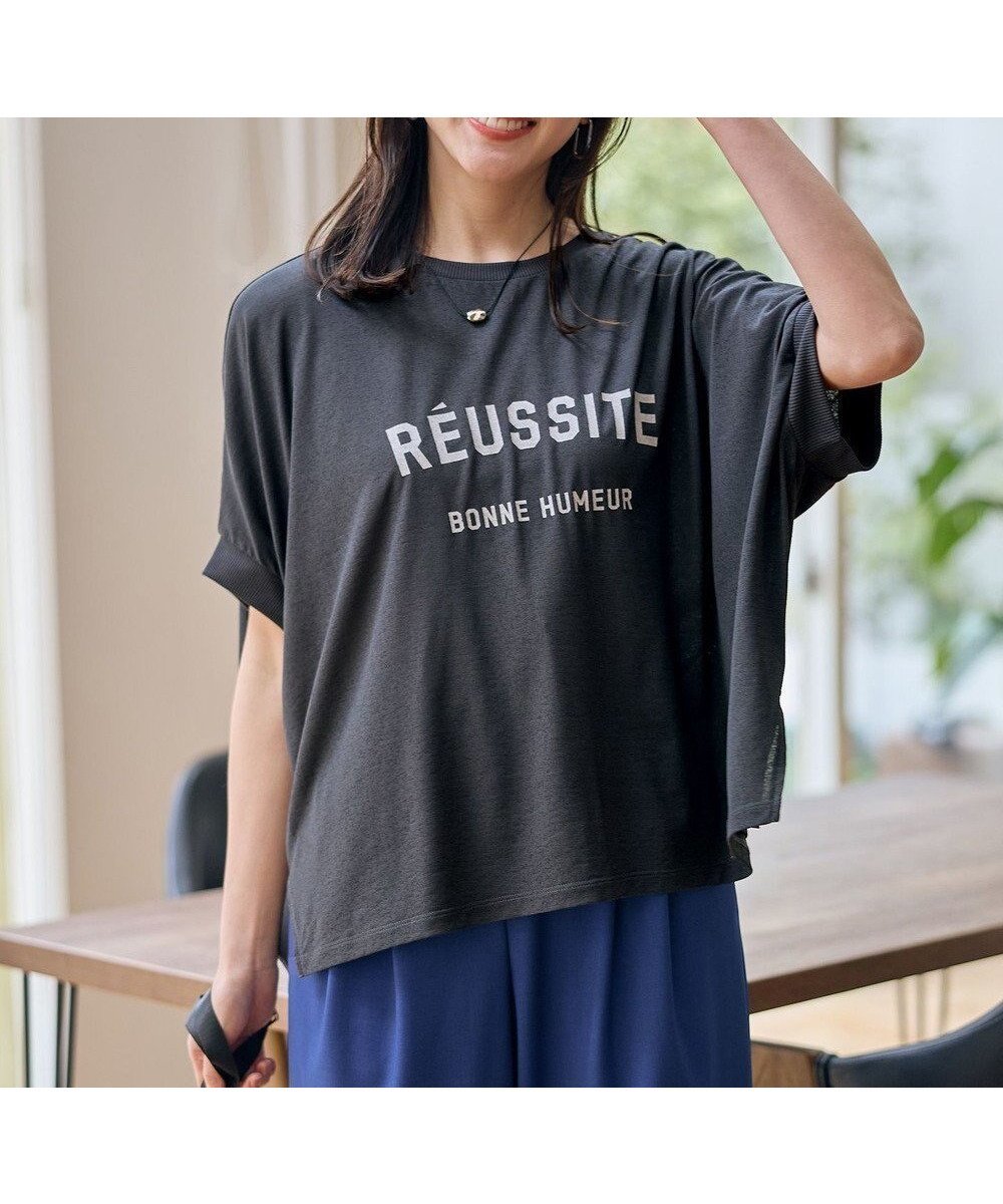 【エニー/ANY】のシアージョーゼットボクシーロゴT インテリア・キッズ・メンズ・レディースファッション・服の通販 founy(ファニー) 　ファッション　Fashion　レディースファッション　Fashion for Women　トップス・カットソー　Cut & Sew Tops　シャツ・ブラウス・オフィスカジュアル　Elegant Blouses & Button-Ups　ロングTシャツ・Tシャツ　Longline T-Shirts & Tees　カットソー・ベーシックTシャツ　Cut-and-Sewn Tops / Stretch Tees & Basics　カットソー　Cut and Sewn Top　シアー　Sheer, See-Through　ジョーゼット　Georgette, Semi-Sheer Fabric　タンク　Tank Top, Sleeveless Top　デニム　Denim, Jeans Material　ワイド　Wide, Wide Fit　夏　Summer　春　Spring　S/S・春夏　SS, Spring/Summer, Warm Season　洗える　Machine Washable　チャコール|ID: prp329100004869308 ipo3291000000036288042