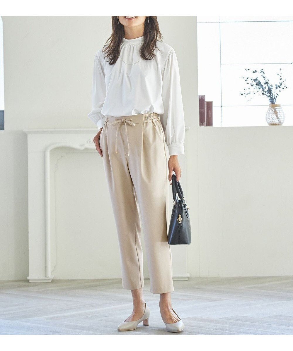 【エニー/ANY】の【ウエストゴム/ストレッチ/セットアップ可】イージィケアストレッチテーパードパンツ インテリア・キッズ・メンズ・レディースファッション・服の通販 founy(ファニー) 　ファッション　Fashion　レディースファッション　Fashion for Women　セットアップ　Matching Sets　レディースパンツ・ボトムス　Pants & Trousers / Bottoms　春　Spring　ストレッチ　Stretch, Stretchy Fabric　セットアップ　Set-Up, Coordinated Outfit　フラット　Flat, Flat Shoes　S/S・春夏　SS, Spring/Summer, Warm Season　夏　Summer　セレモニー　Ceremony　ビジネス 仕事 通勤　Business / Work / Commuting　ベージュ|ID: prp329100004869309 ipo3291000000036288050