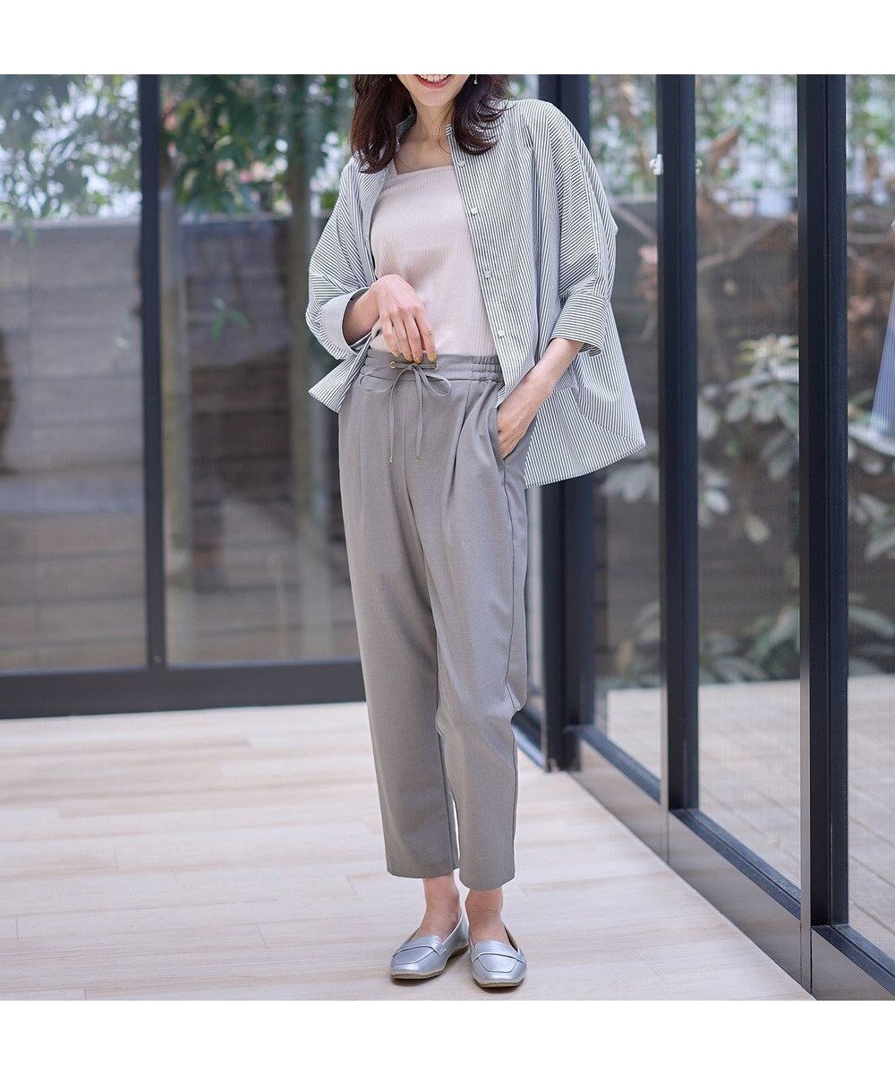 【エニー/ANY】の【ウエストゴム/ストレッチ/セットアップ可】イージィケアストレッチテーパードパンツ インテリア・キッズ・メンズ・レディースファッション・服の通販 founy(ファニー) 　ファッション　Fashion　レディースファッション　Fashion for Women　セットアップ　Matching Sets　レディースパンツ・ボトムス　Pants & Trousers / Bottoms　春　Spring　ストレッチ　Stretch, Stretchy Fabric　セットアップ　Set-Up, Coordinated Outfit　フラット　Flat, Flat Shoes　S/S・春夏　SS, Spring/Summer, Warm Season　夏　Summer　セレモニー　Ceremony　ビジネス 仕事 通勤　Business / Work / Commuting　グレー|ID: prp329100004869309 ipo3291000000036288061