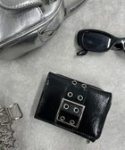 【ウィゴー/WEGO】のハトメベルトフラップウォレット ブラック|ID: prp329100004869314 ipo3291000000036288171