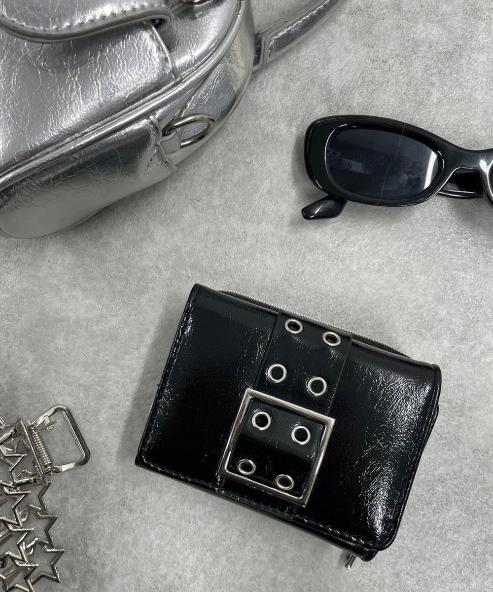 【ウィゴー/WEGO】のハトメベルトフラップウォレット インテリア・キッズ・メンズ・レディースファッション・服の通販 founy(ファニー) 　ファッション　Fashion　レディースファッション　Fashion for Women　ミニ財布・二つ折り財布　Wallets & Card Cases　ベルト&ウエストマーク　Belts & Waist Accessories　おすすめ　Recommended / Our Picks　ウォレット　Wallet　シンプル　Simple, Minimal　スマホ　Smartphone, Mobile Device　ポケット　Pocket, Pocket Detail　財布　Wallet, Purse　ブラック|ID: prp329100004869314 ipo3291000000036288171