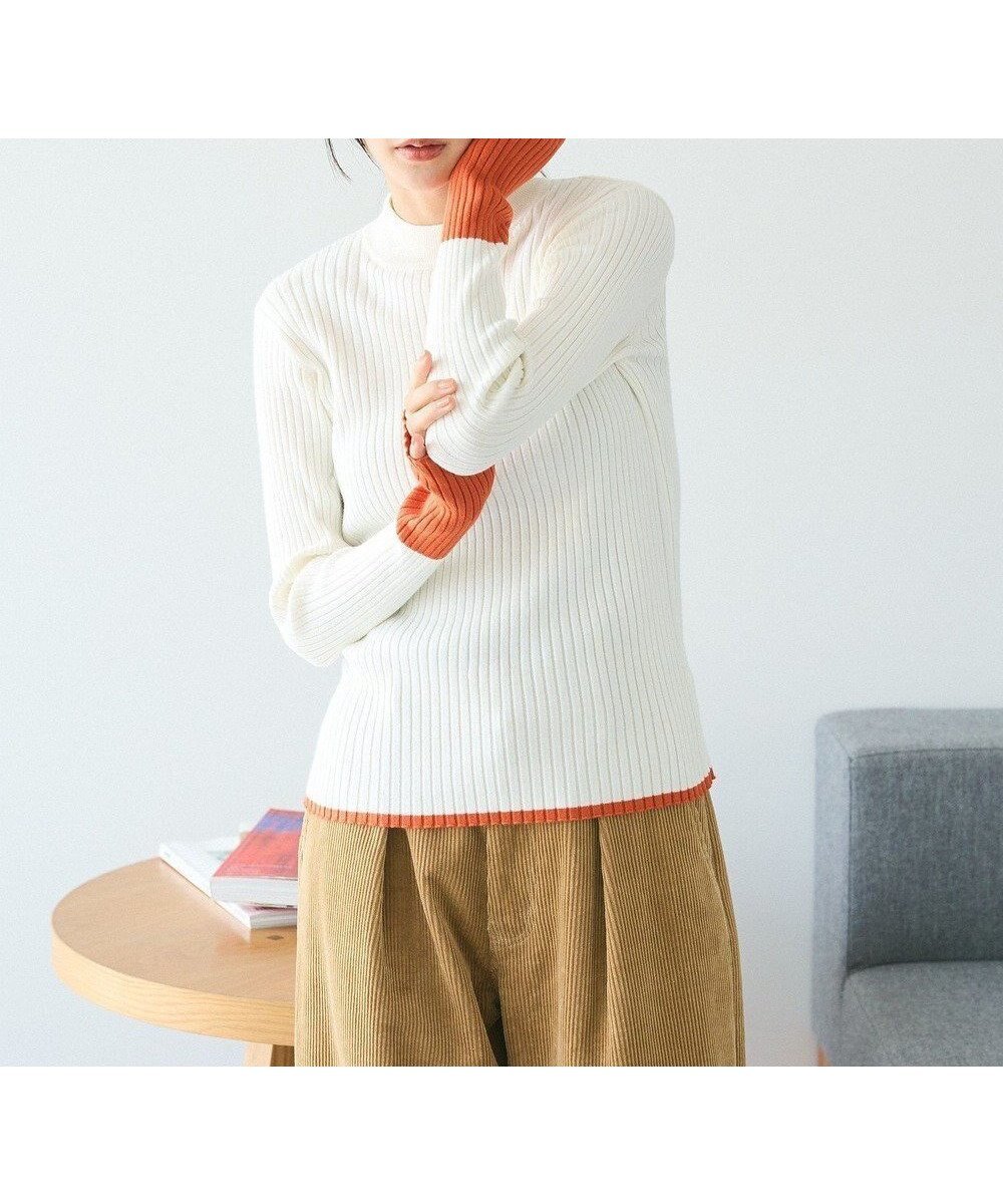 【クラフトスタンダードブティック/CRAFT STANDARD BOUTIQUE】の洗える/とてもち配色モックネックリブニットプルオーバー/24AW インテリア・キッズ・メンズ・レディースファッション・服の通販 founy(ファニー) 　ファッション　Fashion　レディースファッション　Fashion for Women　トップス・カットソー　Cut & Sew Tops　ニット　Knit Tops & Sweaters　カジュアルプルオーバー・ニットトップス　Pullovers & Knit Tops / Casual Pullovers　インナー　Innerwear　洗える　Machine Washable　コンパクト　Compact, Small Size　シンプル　Simple, Minimal　ジャケット　Jacket, Outerwear　セーター　Sweater, Knitwear　フィット　Fit, Slim Fit　ベーシック　Basic, Essential　ポケット　Pocket, Pocket Detail　冬　Winter / This Winter　A/W・秋冬　Autumn/Winter　2024年　2024　2024-2025秋冬・A/W　Autumn/Winter 2024–25 AW24–25　Ivory|ID: prp329100004869325 ipo3291000000036288349