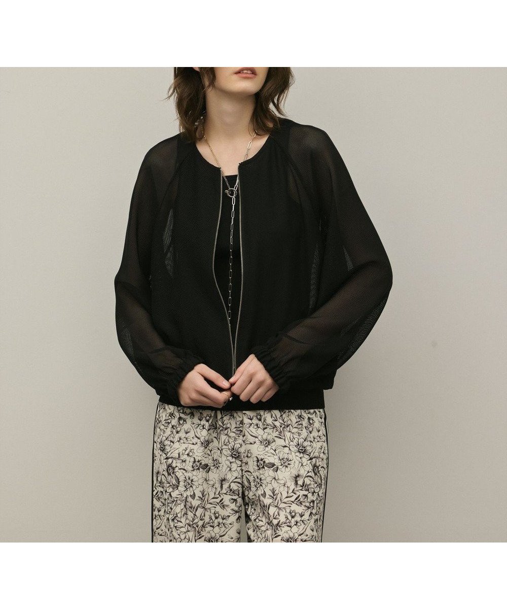 【グレース コンチネンタル/GRACE CONTINENTAL】のノーカラーカラミブルゾン インテリア・キッズ・メンズ・レディースファッション・服の通販 founy(ファニー) 　ファッション　Fashion　レディースファッション　Fashion for Women　アウター　Coat / Outerwear Collection　レディースジャケット・軽アウター　Jackets　ブルゾンジャケット・スポーティアウター　Blouson Jackets　ジャケット　Jacket, Outerwear　ブルゾン　Blouson, Bomber Jacket　夏　Summer　春　Spring　S/S・春夏　SS, Spring/Summer, Warm Season　ブラック|ID: prp329100004869332 ipo3291000000036288494