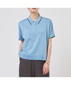【ジェイ プレス/J.PRESS】のDRY COTTON ポロ ニット 人気、トレンドファッション・服の通販 founy(ファニー) ファッション Fashion レディースファッション Fashion for Women トップス・カットソー Cut & Sew Tops ニット Knit Tops & Sweaters 春 Spring シャドー Shadow, Subtle Pattern シンプル Simple, Minimal セーター Sweater, Knitwear ボーダー Border, Stripe ポロシャツ Polo Shirt, Collared Tee リラックス Relax, Relaxed Fit S/S・春夏 SS, Spring/Summer, Warm Season 夏 Summer エレガント 上品 Elegant thumbnail サックス×ダークブラウン系|ID: prp329100004869337 ipo3291000000036288573