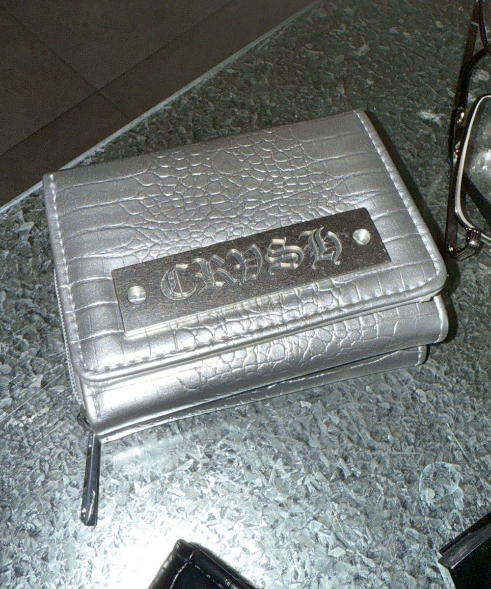 【ウィゴー/WEGO】のプレートクロコウォレット 人気、トレンドファッション・服の通販 founy(ファニー) 　ファッション　Fashion　レディースファッション　Fashion for Women　ミニ財布・二つ折り財布　Wallets & Card Cases　ウォレット　Wallet　クロコ　Crocodile, Croc Embossed　クール　Cool, Chic　コンパクト　Compact, Small Size　シルバー　Silver, Metallic Silver　シンプル　Simple, Minimal　スマホ　Smartphone, Mobile Device　財布　Wallet, Purse　プレート　Plate, Dish　ポケット　Pocket, Pocket Detail　メタル　Metal, Metal Parts　おすすめ　Recommended / Our Picks　 other-1|ID: prp329100004869345 ipo3291000000036288689