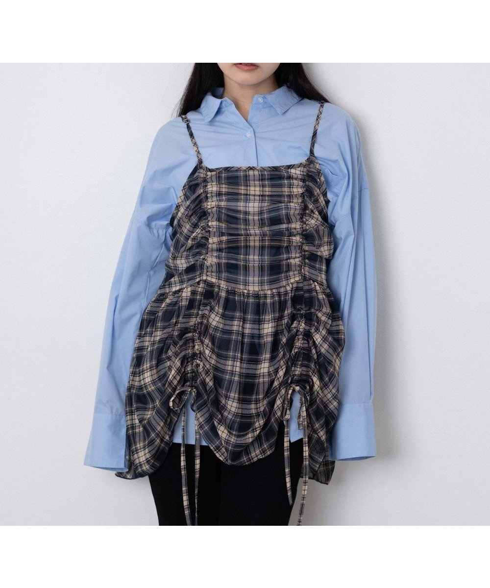 【ウィゴー/WEGO】のボリュームBIGシャツ インテリア・キッズ・メンズ・レディースファッション・服の通販 founy(ファニー) 　ファッション　Fashion　レディースファッション　Fashion for Women　トップス・カットソー　Cut & Sew Tops　シャツ・ブラウス・オフィスカジュアル　Elegant Blouses & Button-Ups　インナー　Innerwear　春　Spring　秋　Autumn　カーゴパンツ　Cargo Pants, Utility Pants　キャミ　Camisole, Cami Top　コンパクト　Compact, Small Size　ショルダー　Shoulder, Shoulder Strap　シンプル　Simple, Minimal　スマホ　Smartphone, Mobile Device　チュニック　Tunic, Long Top　デニム　Denim, Jeans Material　ドロップ　Drop Shoulder, Dropped Style　バランス　Balance, Style Balance　フォルム　Silhouette, Form　ボトム　Bottoms, Lower Wear　ルーズ　Loose, Oversized　S/S・春夏　SS, Spring/Summer, Warm Season　おすすめ　Recommended / Our Picks　夏　Summer　サックス|ID: prp329100004869346 ipo3291000000036288699