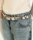 【ウィゴー/WEGO】のLハートコンチョデザインベルト オフホワイト|ID: prp329100004869347 ipo3291000000036288717