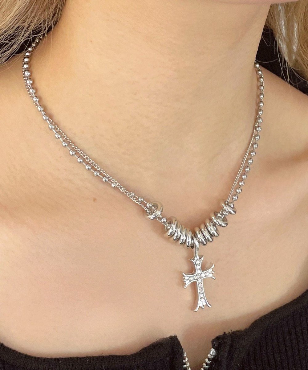 【ウィゴー/WEGO】のLリングモチーフボールチェーンネックレス インテリア・キッズ・メンズ・レディースファッション・服の通販 founy(ファニー) 　ファッション　Fashion　レディースファッション　Fashion for Women　ジュエリー　Jewelry　ファッションリング　Fashion Rings　ネックレス　Necklaces & Pendants　アクセサリー　Fashion Accessories　スマホ　Smartphone, Mobile Device　トレンド　Trend, Trending Now　ネックレス　Necklace, Pendant Necklace　モチーフ　Motif, Design Theme　柄2|ID: prp329100004869348 ipo3291000000036288726