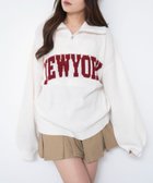 【ウィゴー/WEGO】のNEWYORKハーフジップニット オフホワイト|ID: prp329100004869354 ipo3291000000036288780