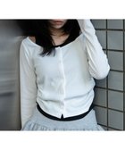 【ウィゴー/WEGO】のカーデドッキングレイヤードロンT ホワイト|ID: prp329100004869355 ipo3291000000036288790
