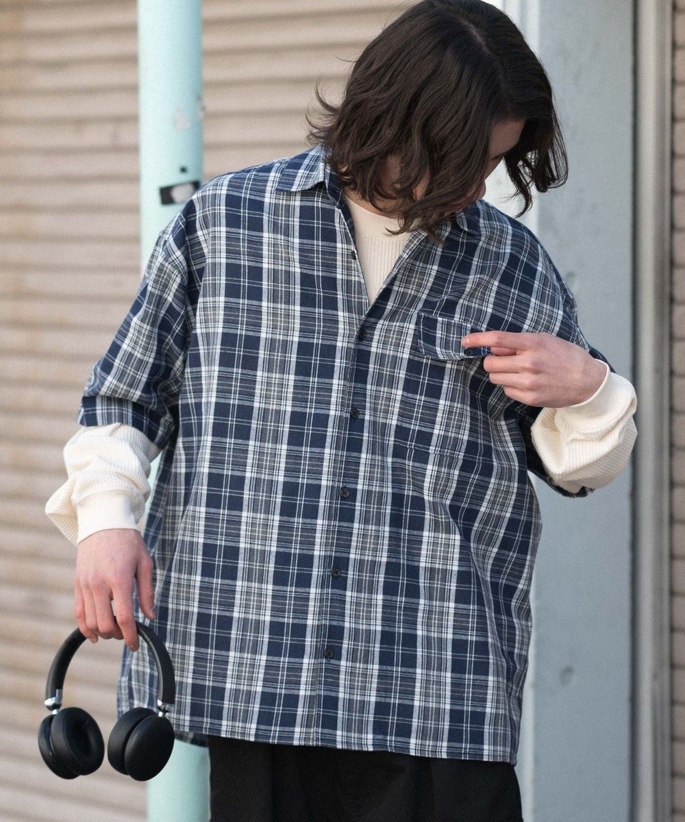 【ウィゴー/WEGO】の【ユニセックス着用ITEM】アンサンブルチェックシャツ(LS) 人気、トレンドファッション・服の通販 founy(ファニー) 　ファッション　Fashion　レディースファッション　Fashion for Women　トップス・カットソー　Cut & Sew Tops　アンサンブルニット　Knit Ensembles & Twin Sets　シャツ・ブラウス・オフィスカジュアル　Elegant Blouses & Button-Ups　春　Spring　秋　Autumn　カーゴパンツ　Cargo Pants, Utility Pants　ショーツ　Shorts, Short Pants　スマホ　Smartphone, Mobile Device　セットアップ　Set-Up, Coordinated Outfit　チェック　Check, Plaid, Tartan　デニム　Denim, Jeans Material　トレンド　Trend, Trending Now　半袖　Short Sleeve, Half Sleeve　メンズ　Men's, Menswear　無地　Plain, Solid Color　ロング　Long, Long-Length　ワッフル　Waffle, Waffle Knit　S/S・春夏　SS, Spring/Summer, Warm Season　おすすめ　Recommended / Our Picks　夏　Summer　 other-1|ID: prp329100004869357 ipo3291000000036288802