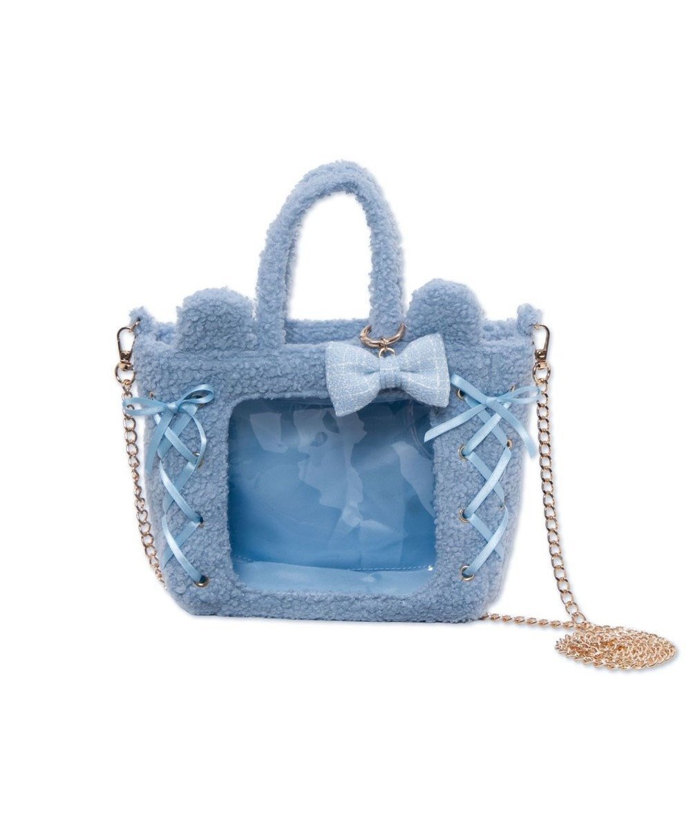 【ウィゴー/WEGO】の【痛バ&推し活グッズ】耳付きレースアップミニぬいショルダー インテリア・キッズ・メンズ・レディースファッション・服の通販 founy(ファニー) 　ファッション　Fashion　レディースファッション　Fashion for Women　ショルダー　Shoulder, Shoulder Strap　スマホ　Smartphone, Mobile Device　チェーン　Chain, Chain Strap　ポケット　Pocket, Pocket Detail　モコモコ　Fuzzy, Fluffy　サックス|ID: prp329100004869364 ipo3291000000036288871