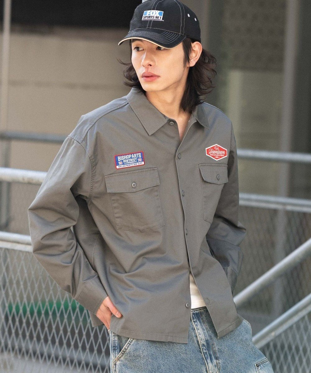 【ウィゴー/WEGO】の【ユニセックス着用ITEM】ワッペンワークシャツ(LS) インテリア・キッズ・メンズ・レディースファッション・服の通販 founy(ファニー) 　ファッション　Fashion　レディースファッション　Fashion for Women　トップス・カットソー　Cut & Sew Tops　シャツ・ブラウス・オフィスカジュアル　Elegant Blouses & Button-Ups　春　Spring　秋　Autumn　カーゴパンツ　Cargo Pants, Utility Pants　スマホ　Smartphone, Mobile Device　トレンド　Trend, Trending Now　長袖　Long Sleeve, Full Sleeve　ポケット　Pocket, Pocket Detail　羽織　Haori, Light Jacket　ミニスカート　Mini Skirt, Short Skirt　ワイド　Wide, Wide Fit　ワーク　Workwear, Utility Style　S/S・春夏　SS, Spring/Summer, Warm Season　おすすめ　Recommended / Our Picks　夏　Summer　グレー|ID: prp329100004869365 ipo3291000000036288883