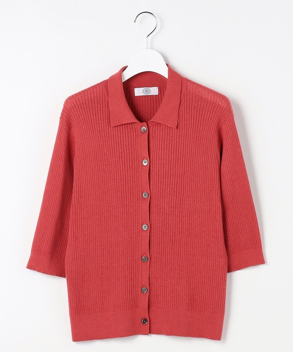 【ジェイ プレス/J.PRESS】のLINEN COTTON ポロ ニット インテリア・キッズ・メンズ・レディースファッション・服の通販 founy(ファニー) 　ファッション　Fashion　レディースファッション　Fashion for Women　トップス・カットソー　Cut & Sew Tops　ニット　Knit Tops & Sweaters　春　Spring　カーディガン　Cardigan, Knitwear　クラシカル　Classical, Vintage-Inspired　セーター　Sweater, Knitwear　リラックス　Relax, Relaxed Fit　S/S・春夏　SS, Spring/Summer, Warm Season　夏　Summer　ルビーレッド系|ID: prp329100004869367 ipo3291000000036288906