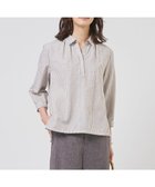 【ジェイ プレス/J.PRESS】のリネンMIX ストライプ スッキパー ブラウス ブラウンストライプ系|ID: prp329100004869373 ipo3291000000036288977