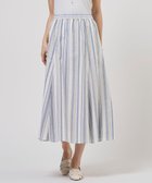 【ジェイ プレス/J.PRESS】のリネンMIX ストライプ フレア スカート 人気、トレンドファッション・服の通販 founy(ファニー) ファッション Fashion レディースファッション Fashion for Women スカート Skirts Aライン・フレアスカート A-Line & Flared Skirts 春 Spring ストライプ Stripe, Striped Pattern バンブー Bamboo, Bamboo Material フレア Flare, Flared 無地 Plain, Solid Color リゾート Resort, Vacation Style リネン Linen, Linen Fabric リラックス Relax, Relaxed Fit S/S・春夏 SS, Spring/Summer, Warm Season 夏 Summer エレガント 上品 Elegant thumbnail ブルーマルチ系|ID: prp329100004869376 ipo3291000000036289006