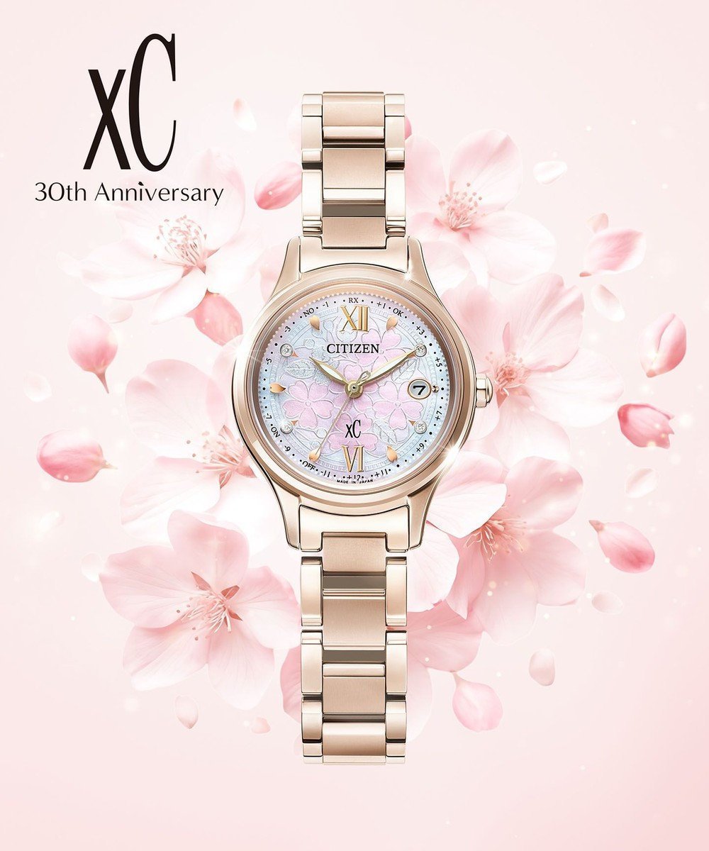 【シチズン/CITIZEN】の【xC 30周年アニバーサリーモデル】「桜のフラワーボックス」をテーマにした光発電エコ・ドライブ電波時計 限定ウオッチ ES9498-77N 人気、トレンドファッション・服の通販 founy(ファニー) 　ファッション　Fashion　レディースファッション　Fashion for Women　腕時計　Wristwatch　ガラス　Glass, Glassware　クッション　Cushion, Throw Pillow　コーティング　Coating, Coated Finish　時計　Watch, Wristwatch　フラワー　Flower, Floral　ボックス　Boxy, Box Shape　モチーフ　Motif, Design Theme　エレガント 上品　Elegant　 other-1|ID: prp329100004869414 ipo3291000000036289364