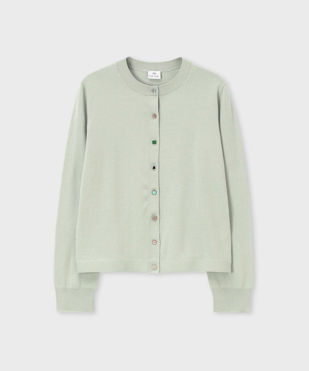 【ポール スミス/Paul Smith】のラッキーチャームボタン カーディガン インテリア・キッズ・メンズ・レディースファッション・服の通販 founy(ファニー) 　ファッション　Fashion　レディースファッション　Fashion for Women　トップス・カットソー　Cut & Sew Tops　カーディガン・羽織り　Layered Style Cardigans　アクセサリー　Fashion Accessories　インナー　Innerwear　カーディガン　Cardigan, Knitwear　ジュエリー　Jewelry, Accessories　フォルム　Silhouette, Form　フロント　Front, Front Design　ベーシック　Basic, Essential　ボックス　Boxy, Box Shape　エレガント 上品　Elegant　夏　Summer　S/S・春夏　SS, Spring/Summer, Warm Season　A/W・秋冬　Autumn/Winter　ライトグリーン|ID: prp329100004869422 ipo3291000000036289416