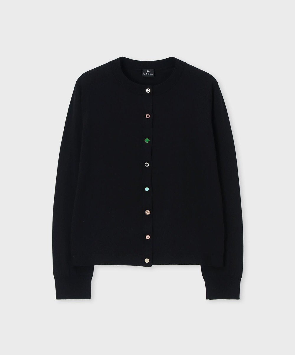 【ポール スミス/Paul Smith】のラッキーチャームボタン カーディガン インテリア・キッズ・メンズ・レディースファッション・服の通販 founy(ファニー) 　ファッション　Fashion　レディースファッション　Fashion for Women　トップス・カットソー　Cut & Sew Tops　カーディガン・羽織り　Layered Style Cardigans　アクセサリー　Fashion Accessories　インナー　Innerwear　カーディガン　Cardigan, Knitwear　ジュエリー　Jewelry, Accessories　フォルム　Silhouette, Form　フロント　Front, Front Design　ベーシック　Basic, Essential　ボックス　Boxy, Box Shape　エレガント 上品　Elegant　夏　Summer　S/S・春夏　SS, Spring/Summer, Warm Season　A/W・秋冬　Autumn/Winter　ブラック|ID: prp329100004869422 ipo3291000000036289423