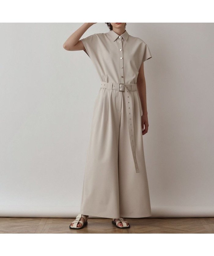 【グレース コンチネンタル/GRACE CONTINENTAL】のシャツオールインワン インテリア・キッズ・メンズ・レディースファッション・服の通販 founy(ファニー) https://founy.com/ ファッション Fashion レディースファッション Fashion for Women トップス・カットソー Cut & Sew Tops シャツ・ブラウス・オフィスカジュアル Elegant Blouses & Button-Ups ワンピース Dresses オールインワン・ワンピース Dresses and Jumpsuits サロペット&オールインワン Dungarees & Jumpsuit Styles ストレッチ Stretch, Stretchy Fabric ストレート Straight, Straight Cut 夏 Summer 定番 Standard, Basic Item 春 Spring S/S・春夏 SS, Spring/Summer, Warm Season |ID: prp329100004869615 ipo3291000000036293263