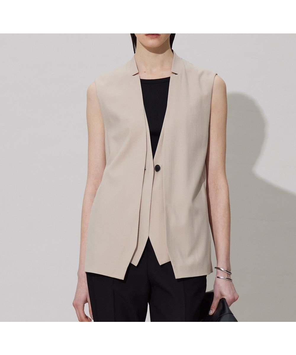 【アイシービー/iCB】の【接触冷感・UVカット・洗える】 T/Rドライリネン ジレ インテリア・キッズ・メンズ・レディースファッション・服の通販 founy(ファニー) 　ファッション　Fashion　レディースファッション　Fashion for Women　アウター　Coat / Outerwear Collection　トップス・カットソー　Cut & Sew Tops　ベスト&ジレ / 重ね着スタイル　Vests & Gilets　春　Spring　洗える　Machine Washable　ストレッチ　Stretch, Stretchy Fabric　ストレート　Straight, Straight Cut　ネップ　Nepp, Slub Yarn　ベスト　Vest, Waistcoat　ベーシック　Basic, Essential　リネン　Linen, Linen Fabric　ワイド　Wide, Wide Fit　S/S・春夏　SS, Spring/Summer, Warm Season　おすすめ　Recommended / Our Picks　夏　Summer　2025年　2025　2025春夏・S/S　Spring/Summer 2025 SS25　ベージュ系|ID: prp329100004869628 ipo3291000000036293327