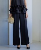 【23区/NIJYUSANKU】の【APPLAUDIR】クリアダブルサテン ワイドシルエットパンツ ブラック系|ID: prp329100004869632 ipo3291000000036293352