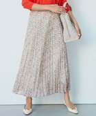 【23区/NIJYUSANKU】の【洗える】シアーヘリンボーンプリント プリーツ スカート オレンジプリント|ID: prp329100004869637 ipo3291000000036293385