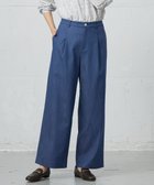 【ジェイ プレス/J.PRESS】の【洗える】セルロースシャンブレー ワイド パンツ ブルー系|ID: prp329100004869641 ipo3291000000036293412