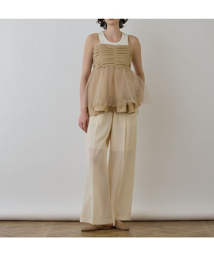 【グレース コンチネンタル/GRACE CONTINENTAL】のタフタチュールキャミ インテリア・キッズ・メンズ・レディースファッション・服の通販 founy(ファニー) https://founy.com/ ファッション Fashion レディースファッション Fashion for Women トップス・カットソー Cut & Sew Tops キャミソール&ノースリーブ Camisoles & Sleeveless Tops キャミソール Camisole, Spaghetti Strap Top コンパクト Compact, Small Size シアー Sheer, See-Through タフタ Taffeta, Structured Fabric タンク Tank Top, Sleeveless Top チュール Tulip, Tulip Motif プリーツ Pleats, Pleated エレガント 上品 Elegant 夏 Summer 春 Spring S/S・春夏 SS, Spring/Summer, Warm Season |ID: prp329100004869645 ipo3291000000036293426