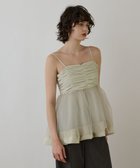 【グレース コンチネンタル/GRACE CONTINENTAL】のタフタチュールキャミ ライトグリーン|ID: prp329100004869645 ipo3291000000036293428