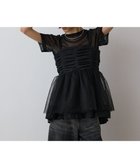 【グレース コンチネンタル/GRACE CONTINENTAL】のタフタチュールキャミ ブラック|ID: prp329100004869645 ipo3291000000036293429