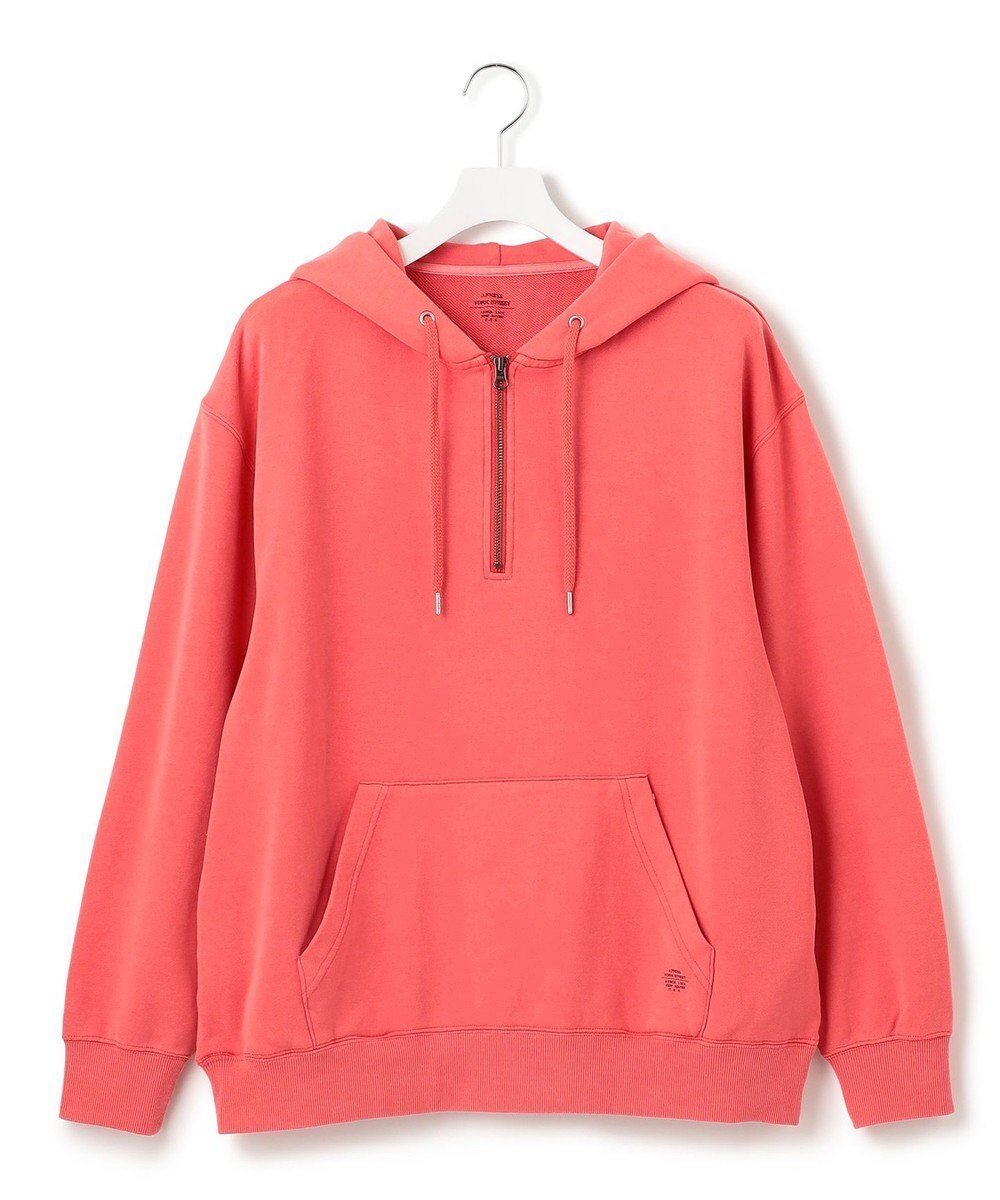 【ジェイプレスヨークストリート/J.PRESS YORK STREET】の【UNISEX】プルオーバーパーカー / ハーフジップ インテリア・キッズ・メンズ・レディースファッション・服の通販 founy(ファニー) 　ファッション　Fashion　レディースファッション　Fashion for Women　トップス・カットソー　Cut & Sew Tops　レディースパーカー・カジュアルフーディー　Casual Hoodies & Sweatshirts　カジュアルプルオーバー・ニットトップス　Pullovers & Knit Tops / Casual Pullovers　ヴィンテージ　Vintage Style　シンプル　Simple, Minimal　パーカー　Hoodie, Parka　ユニセックス　Unisex, Genderless　リラックス　Relax, Relaxed Fit　A/W・秋冬　Autumn/Winter　S/S・春夏　SS, Spring/Summer, Warm Season　夏　Summer　ピンク系|ID: prp329100004869653 ipo3291000000036293481