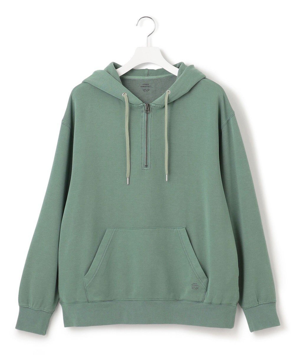 【ジェイプレスヨークストリート/J.PRESS YORK STREET】の【UNISEX】プルオーバーパーカー / ハーフジップ インテリア・キッズ・メンズ・レディースファッション・服の通販 founy(ファニー) 　ファッション　Fashion　レディースファッション　Fashion for Women　トップス・カットソー　Cut & Sew Tops　レディースパーカー・カジュアルフーディー　Casual Hoodies & Sweatshirts　カジュアルプルオーバー・ニットトップス　Pullovers & Knit Tops / Casual Pullovers　ヴィンテージ　Vintage Style　シンプル　Simple, Minimal　パーカー　Hoodie, Parka　ユニセックス　Unisex, Genderless　リラックス　Relax, Relaxed Fit　A/W・秋冬　Autumn/Winter　S/S・春夏　SS, Spring/Summer, Warm Season　夏　Summer　ライトグリーン系|ID: prp329100004869653 ipo3291000000036293482