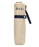 【ムーンバット/MOONBAT】のPOLO RALPH LAUREN 晴雨兼用日傘 折りたたみ傘 ボーダー×パイピング/一級遮光 遮熱 UV ベージュ|ID: prp329100004869658 ipo3291000000036293499