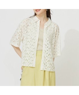 【エニィ スィス/any SiS】 【洗える】レース シャツ人気、トレンドファッション・服の通販 founy(ファニー) ファッション Fashion レディースファッション Fashion for Women トップス・カットソー Cut & Sew Tops シャツ・ブラウス・オフィスカジュアル Elegant Blouses & Button-Ups おすすめ Recommended / Our Picks インナー Innerwear フラワー Flower, Floral フロント Front, Front Design レース Lace, Lace Fabric エレガント 上品 Elegant 夏 Summer 新作・新入荷 New Arrivals / New In 春 Spring S/S・春夏 SS, Spring/Summer, Warm Season 洗える Machine Washable 羽織 Haori, Light Jacket |ID:prp329100004869661