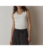 【グレース コンチネンタル/GRACE CONTINENTAL】のUネックリブニットトップ ホワイト|ID: prp329100004869662 ipo3291000000036293548