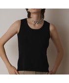 【グレース コンチネンタル/GRACE CONTINENTAL】のUネックリブニットトップ ブラック|ID: prp329100004869662 ipo3291000000036293551