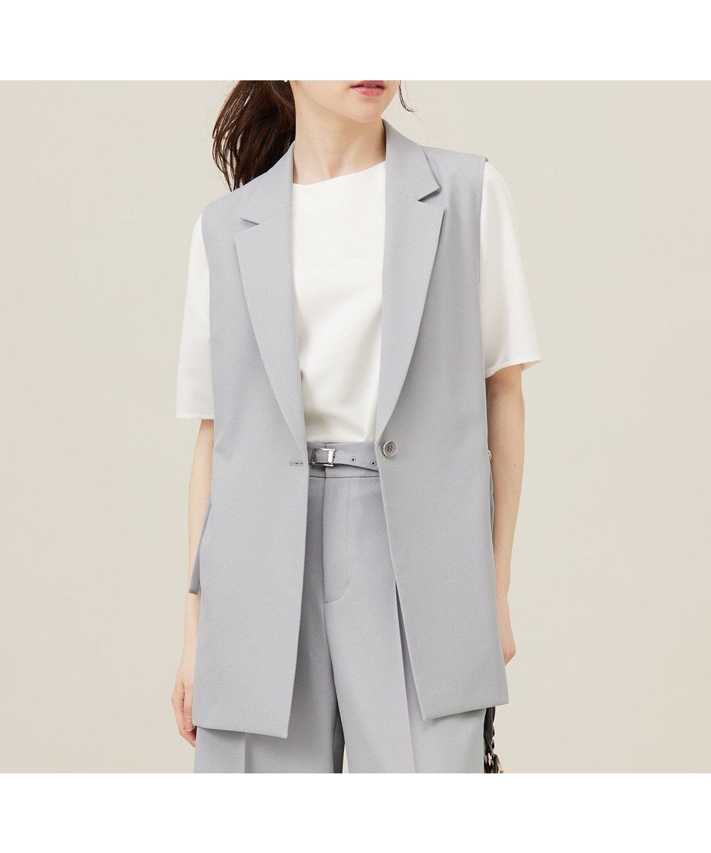 【エニィ スィス/any SiS】の【UVカット・接触冷感・吸水速乾】スマートビューティストレッチ ジレ インテリア・キッズ・メンズ・レディースファッション・服の通販 founy(ファニー) 　ファッション　Fashion　レディースファッション　Fashion for Women　アウター　Coat / Outerwear Collection　レディースジャケット・軽アウター　Jackets　ウォッシャブル　Machine Washable　春　Spring　吸水　Absorbent, Quick-Dry　ショート　Short, Short Length　ジャケット　Jacket, Outerwear　ストレッチ　Stretch, Stretchy Fabric　セットアップ　Set-Up, Coordinated Outfit　トレンド　Trend, Trending Now　フィット　Fit, Slim Fit　フェミニン　Feminine, Girly　フレア　Flare, Flared　ペプラム　Peplum, Flared Hem　ボトム　Bottoms, Lower Wear　ポケット　Pocket, Pocket Detail　ミックス　Mix, Mixed Style　ロング　Long, Long-Length　ワイド　Wide, Wide Fit　S/S・春夏　SS, Spring/Summer, Warm Season　おすすめ　Recommended / Our Picks　夏　Summer　エレガント 上品　Elegant　新作・新入荷　New Arrivals / New In　ブルーグレー|ID: prp329100004869663 ipo3291000000036293556