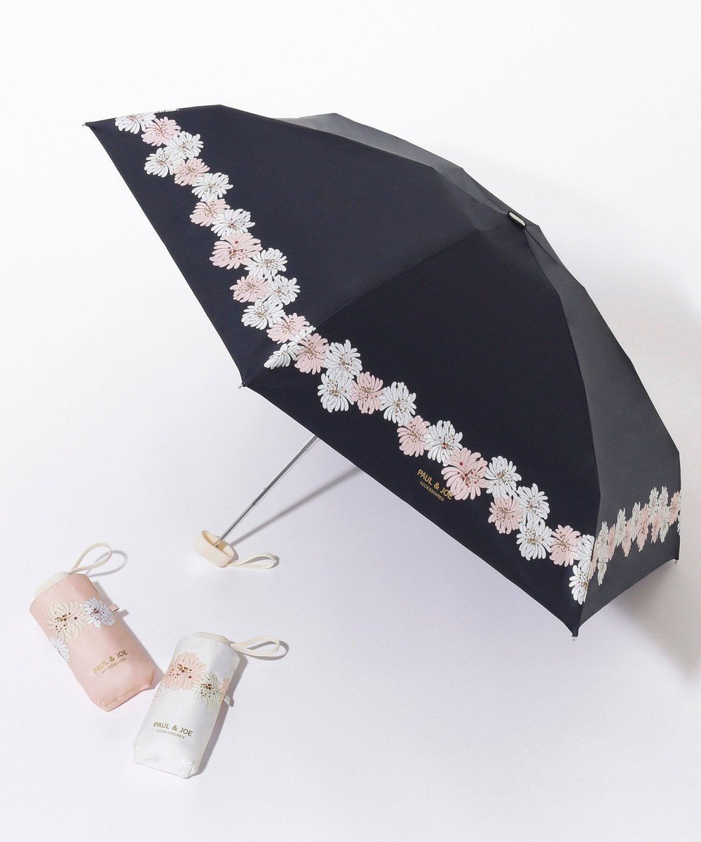 【ムーンバット/MOONBAT】の【WEB限定/遮光率100%】晴雨兼用折りたたみ日傘 ポール ジョー(PAUL JOE ACCESSOIRES)クリザンテーム/バイカラー 雨の日OK 遮熱 簡単開閉 UV 晴雨兼用 インテリア・キッズ・メンズ・レディースファッション・服の通販 founy(ファニー) 　ファッション　Fashion　レディースファッション　Fashion for Women　レイングッズ・傘・晴雨兼用傘　Umbrellas & Rain Gear　傘　Umbrella, Parasol　人気　Popular, Best Seller　フォルム　Silhouette, Form　日傘　Parasol, UV Umbrella　エレガント 上品　Elegant　ネイビーブルー|ID: prp329100004869667 ipo3291000000036293583