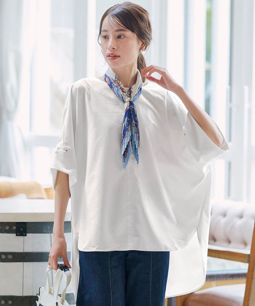 【ティアクラッセ/Tiaclasse】の【洗える】ワイドスリーブドルマンブラウス インテリア・キッズ・メンズ・レディースファッション・服の通販 founy(ファニー) 　ファッション　Fashion　レディースファッション　Fashion for Women　トップス・カットソー　Cut & Sew Tops　シャツ・ブラウス・オフィスカジュアル　Elegant Blouses & Button-Ups　アクセサリー　Fashion Accessories　ウォッシャブル　Machine Washable　春　Spring　洗える　Machine Washable　秋　Autumn　カットソー　Cut and Sewn Top　カーディガン　Cardigan, Knitwear　シンプル　Simple, Minimal　スリーブ　Sleeve, Long Sleeve / Short Sleeve　チュニック　Tunic, Long Top　ポケット　Pocket, Pocket Detail　半袖　Short Sleeve, Half Sleeve　ワイド　Wide, Wide Fit　S/S・春夏　SS, Spring/Summer, Warm Season　再入荷　Restock / Back in Stock　夏　Summer　新作・新入荷　New Arrivals / New In　オフホワイト|ID: prp329100004869669 ipo3291000000036293588