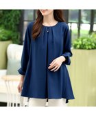 【ティアクラッセ/Tiaclasse】の【洗える】フロントタックバックギャザーフレアチュニックブラウス ブルー|ID: prp329100004869670 ipo3291000000036293593